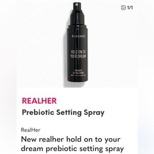 Realher Prebiotic Setting Spray Full Size New in box
